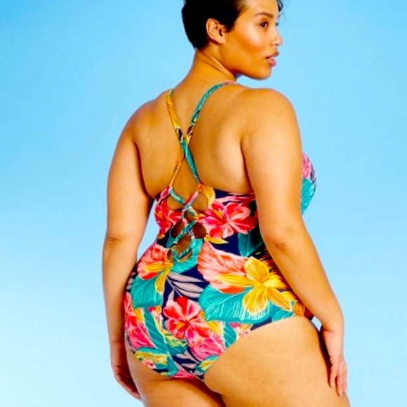 Kona Sol Other - NWT Kona Sol tropical print one piece swimsuit